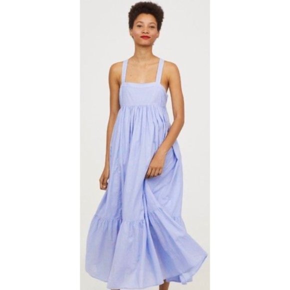 H&M Dresses & Skirts - H&M Blue Ruffle Prairie Summer Cottagecore Maxi Dress P6915